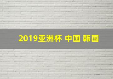 2019亚洲杯 中国 韩国